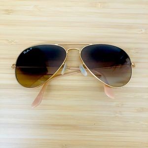 Matte Gold and Brown Polarized Aviators